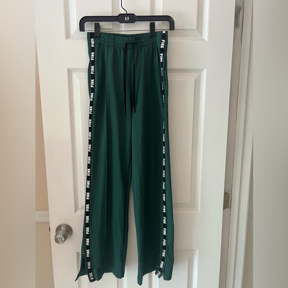 PINK Victoria's Secret Dark Green Straight Leg Pants